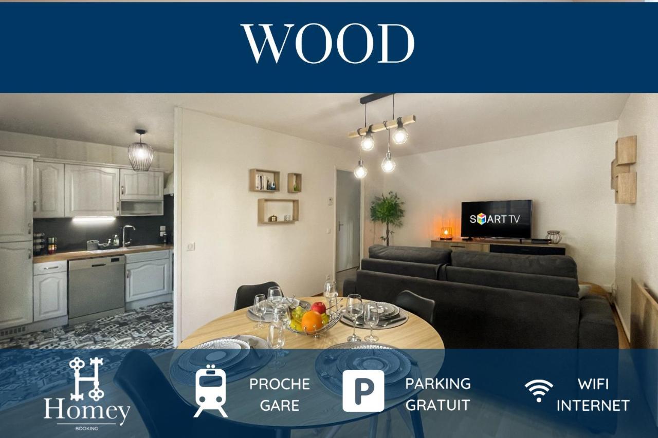 Homey Wood - New - Appartement Avec Une Chambre - Parking Prive Gratuit - Balcon Prive - A 5 Min De La Gare Pour Rejoindre Geneve Annemasse Dış mekan fotoğraf